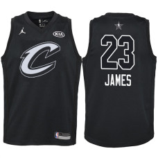 Youth 2018 All-Star Cavaliers LeBron James #23 Black Jersey