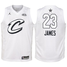 Youth 2018 All-Star Cavaliers LeBron James #23 White Jersey