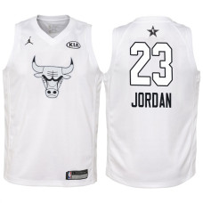Youth 2018 All-Star Bulls Michael Jordan #23 White Jersey