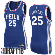 Women's Ben Simmons Philadelphia 76ers #25 2016 NBA Draft Road Blue Jersey