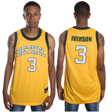 Bethel High School #3 Allen Iverson Yellow Basketball Jersey