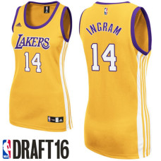 Women's Brandon Ingram Los Angeles Lakers #14 2016 NBA Draft Home Gold Jersey