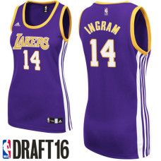 Women's Brandon Ingram Los Angeles Lakers #14 2016 NBA Draft Road Purple Jersey