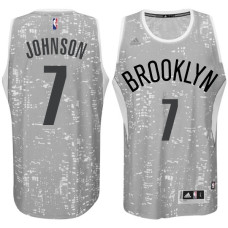 Brooklyn Nets #7 Joe Johnson City Lights Gray Swingman Jersey