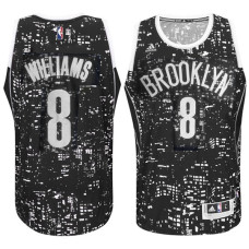 Brooklyn Nets #8 Deron Williams City Lights Black Swingman Jersey