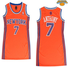 Women's Carmelo Anthony New York Knicks #7 Orange Jersey