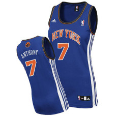 Women's Carmelo Anthony New York Knicks #7 Swingman Blue Jersey