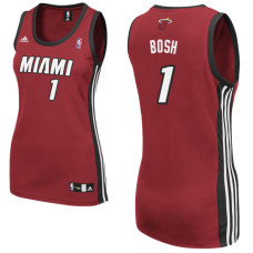 Women's Chris Bosh Miami Heat #1 Red Jersey