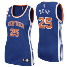 Women's Derrick Rose New York Knicks #25 Blue Jersey