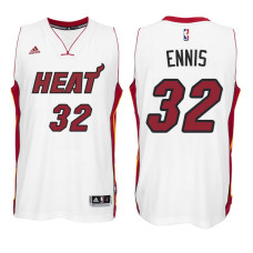 Miami Heat #32 James Ennis New Swingman Home White Jersey With 2023 NBA finals patch  
