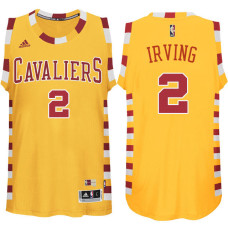 Kyrie Irving Cleveland Cavaliers #2 Hardwood Classic Throwback Gold Jersey
