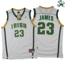 LeBron James Irish High School #23 White Jersey