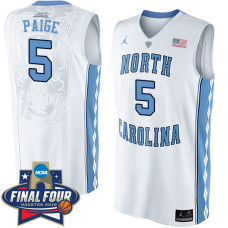 2016 Marcus Paige NCAA North Carolina Tar Heels #5 College White Basketball Jersey