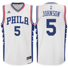 Amir Johnson Philadelphia 76ers #5 Home White New Swingman Jersey