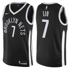 2017-18 Season Jeremy Lin Brooklyn Nets #7 City Edition Black Swingman Jersey