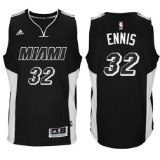 James Ennis #32 Miami Heat New Swingman Black Tie Jersey With 2023 NBA finals patch  