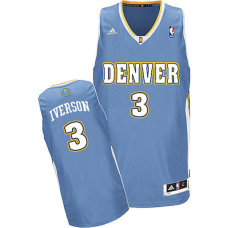 Allen Iverson Denver Nuggets #3 Revolution 30 Swingman Blue Road Jersey With 2023 NBA finals patch  