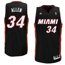 Ray Allen Miami Heat #34 Revolution 30 Swingman Black Jersey With 2023 NBA finals patch  