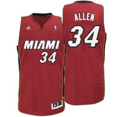 Ray Allen Miami Heat #34 Revolution 30 Swingman Red Jersey With 2023 NBA finals patch  