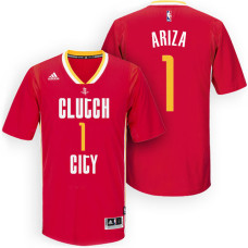 Rockets New Uniform-Houston 2015-16 Season #1 Trevor Ariza New Swingman Clutch City Pride Red Jersey