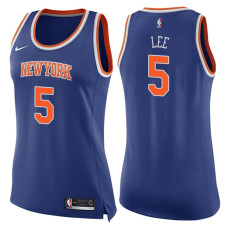Women's 2017-18 Season Courtney Lee New York Knicks #5 Icon Blue Swingman Jersey