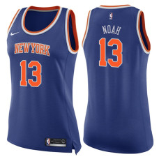 Women's 2017-18 Season Joakim Noah New York Knicks #13 Icon Blue Swingman Jersey
