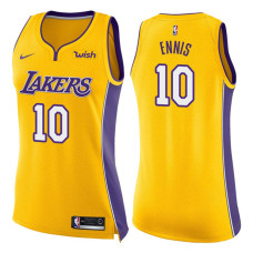Women's 2017-18 Season Tyler Ennis Los Angeles Lakers #10 Icon Yellow Swingman Jersey