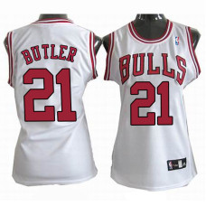 Women's Chicago Bulls Jimmy Butler #21 White Jersey