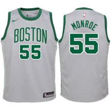 Youth 2017-18 Season Greg Monroe Boston Celtics #55 City Edition Gray Swingman Jersey