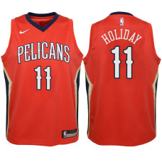 Youth 2017-18 Season Jrue Holiday New Orleans Pelicans #11 Icon Red Swingman Jersey