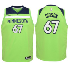 Youth 2017-18 Season Taj Gibson Minnesota Timberwolves #67 Statement Green Swingman Jersey