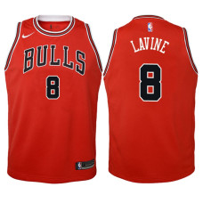Youth 2017-18 Season Zach LaVine Chicago Bulls #8 Icon Red Swingman Jersey
