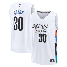 Men's Brooklyn Nets Seth Curry Fanatics Branded White 2022/23 Fastbreak Jersey - City Edition