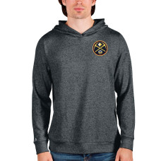 Men's Denver Nuggets Antigua Heathered Charcoal Absolute Pullover Hoodie