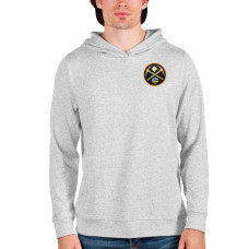Men's Denver Nuggets Antigua Heathered Gray Absolute Pullover Hoodie
