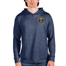 Men's Denver Nuggets Antigua Heathered Navy Absolute Pullover Hoodie