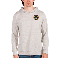 Men's Denver Nuggets Antigua Oatmeal Absolute Pullover Hoodie