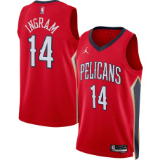 Men's New Orleans Pelicans Brandon Ingram Jordan Brand Red 2022/23 Statement Edition Swingman Jersey