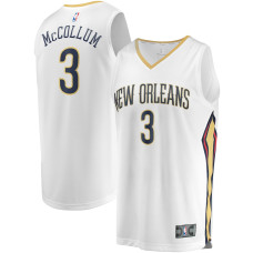 Men's New Orleans Pelicans C.J. McCollum Fanatics Branded White 2022/23 Fast Break Replica Jersey - Association Edition
