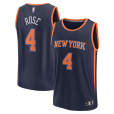 Men's New York Knicks Derrick Rose Fanatics Branded Navy 2022/23 Fast Break Replica Jersey - Statement Edition
