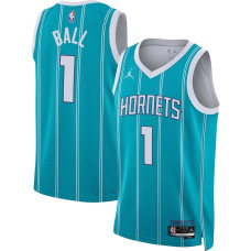 Men's Charlotte Hornets LaMelo Ball Jordan Brand Teal 2022/23 Swingman Jersey - Icon Edition
