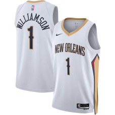 Men's New Orleans Pelicans Zion Williamson NBA White 2022/23 Swingman Jersey - Association Edition
