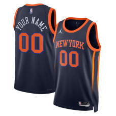 Men's New York Knicks Jordan Brand Navy 2022/23 Swingman Custom Jersey - Statement Edition