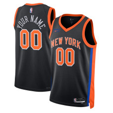 Men's New York Knicks NBA Black 2022/23 Swingman Custom Jersey - City Edition