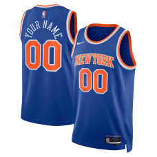 Men's New York Knicks NBA Blue 2022/23 Swingman Custom Jersey - Icon Edition