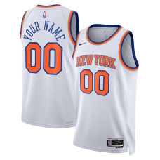 Men's New York Knicks NBA White 2022/23 Swingman Custom Jersey - Association Edition