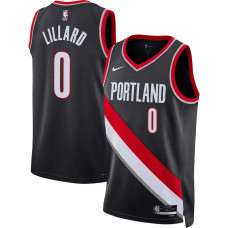 Men's Portland Trail Blazers Damian Lillard NBA Black 2022/23 Swingman Jersey - Icon Edition