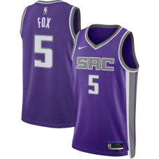 Men's Sacramento Kings De'Aaron Fox NBA Purple 2022/23 Swingman Jersey - Icon Edition